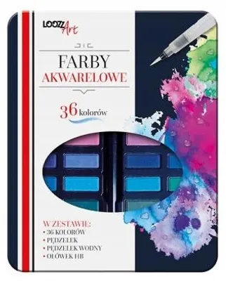 Image de LOOZZart Set Peinture Aquarelle 36 Couleurs Pinceaux