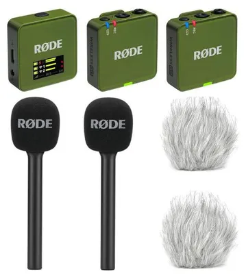 Produktbild von Rode Mikrofon-Funksystem Wireless GO Gen 3 Moss Khaki Interview Set 2