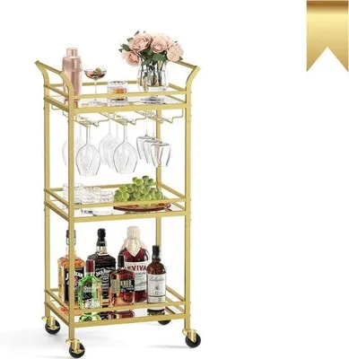Obrázok produktu pre Elegantný 3-poschodový servírovací vozík s nosnosťou 90 kg