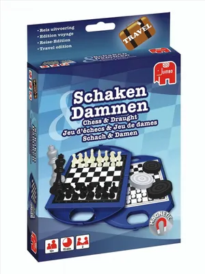 Produktbild von Jumbo Schach & Damespiel Reisespiel, Brettspiel, Strategie, 7 Jahr(e), Reiseedition
