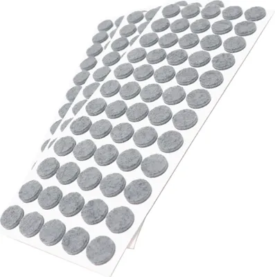 Produktbild von Adsamm® | 180 x selbstklebende Filzgleiter / Grau / Ø 14 mm / rund / Möbelgleiter aus Filz mit 3.5 mm Stärke