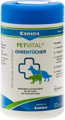 Produktbild von Canina PETVITAL Ohrentücher 120Stk