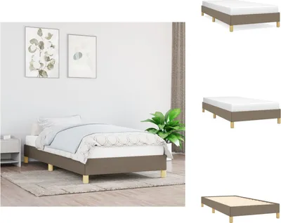Produktbild von vidaXL Bettgestell Taupe 80x200 cm Stoff -  Betten & Bettgestelle