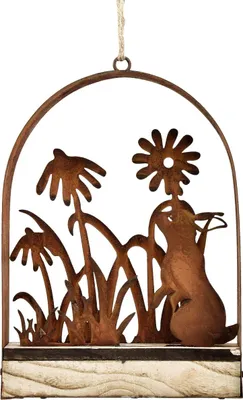 Produktbild von Osterdekoration Hase aus Metall mit Rostdesign für Vintage-Stil