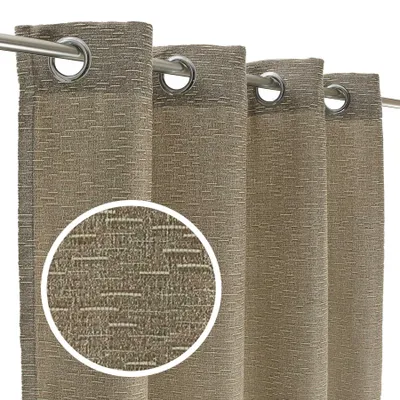 Produktbild von Vorhang Ösen braun hell blickdicht Raufaser Ösenvorhang Gardine 140x245 cm