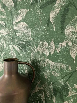 Produktbild von NEWROOM Tapete Jasna Dark Green Grün Vliestapete - Modern Palmenblätter Blätter Germany