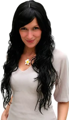 Produktbild von WIG ME UP Perücke, schwarz, langhaarig, Scheitel 9333-2
