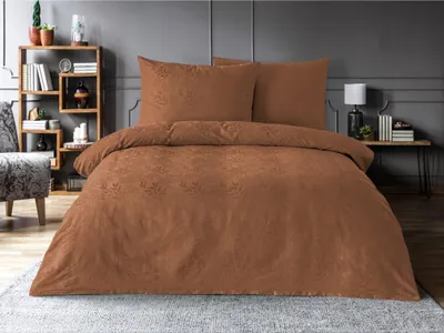 Immagine prodotto di Biancheria da letto jacquard 140x200, 70x90cm marrone