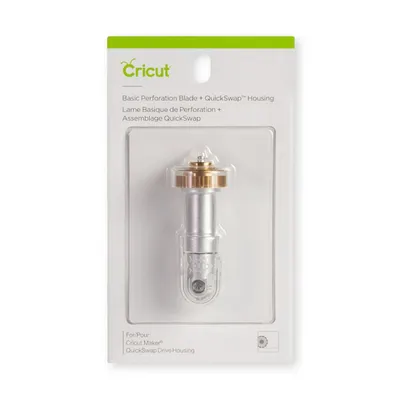 Produktbild von Cricut Perforation Blade Tip + QuickSwap Housing, Perforationsmesser, Gold, Silber, 1 Stück(e), Cricut Maker