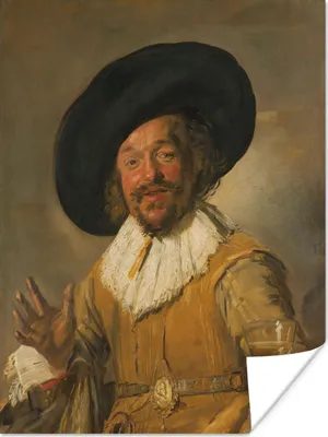 Produktbild von MuchoWow® Poster Der fröhliche Trinker - Gemälde von Frans Hals 120x160 cm - Wandbilder