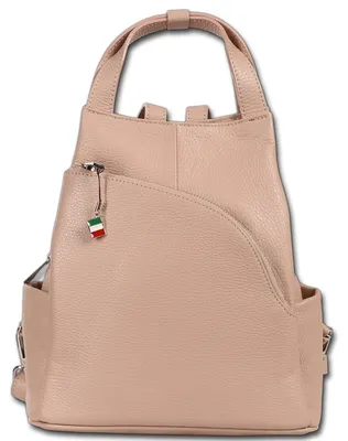 Produktbild von Florence Rucksack Cityrucksack Damen aus Leder rosa 27x13x28cm D3OTF613A