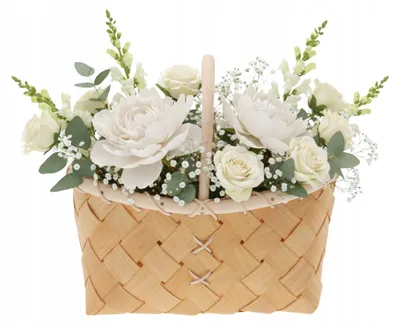 Produktbild von Trend-Deco DekokorbHolz-Blumenübertopf mit Griffen