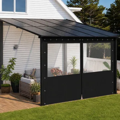 Productafbeelding van Afdekzeil Transparant - 2,5 x 3,6 Meter - Waterdicht PVC - Versterkt Met Oogjes