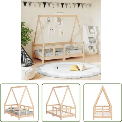 Produktbild von The Living Store Kinderbett 70x140 cm Massivholz Kiefer