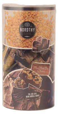 Produktbild von Nordthy Mini Müsli Bar classic mit Vollkornflocken und Puffreis 26 Stk.350g
