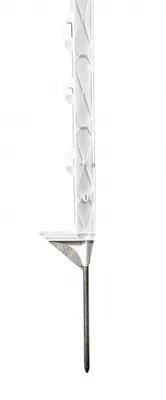 Produktbild von 20 Stück Weidezaunpfahl Titan Plus 108 cm Weiss Kunststoff mit Trittverstärkung