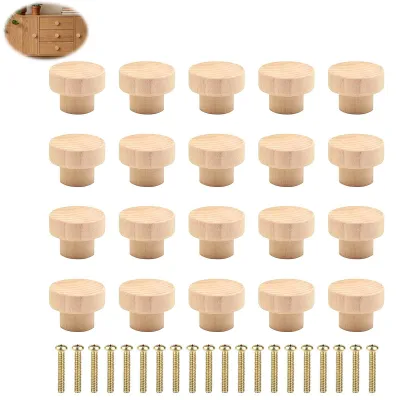 Immagine prodotto di Set di 20 pomelli in legno per rinnovare i mobili