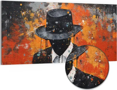 Produktbild von DEQORI Hybrid Leinwand Bild 100x50 cm 'Anonyme Ausstrahlung' Wandbild Glas flach modern