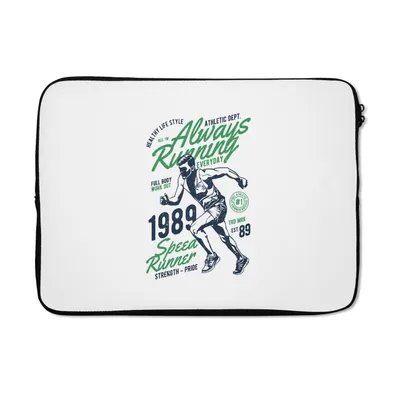 Produktbild von MuchoWow® Laptop Hülle 13 Zoll Laufen - Retro - Sport Laptoptasche - Laptophülle - Sleeve - Rundumschutz