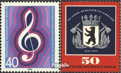 Produktbild von Briefmarken Berlin (West) 1976 Mi 522,523 (kompl.Ausg.) postfrisch Chorfest