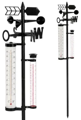 Produktbild von Omgoods – Wetterstation für den Garten mit Thermometer und Regenmesser