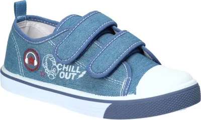 Produktbild von AMERICAN CLUB TEN162 Kinder-Sneaker mit Klettverschluss, Kinderschuhe, Ledereinsatz Blau 35