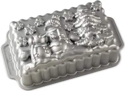 Produktbild von Backform "Winter Wonderland Loaf Pan" - Nordic Ware | Sparkling Silver Holiday