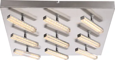 Produktbild von Globo Deckenleuchte Dl Nickel Matt, 9Xled 68056D4