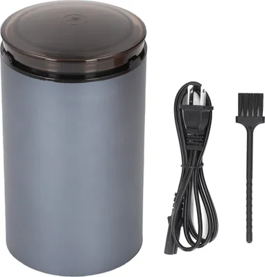 Produktbild von Elektrische Kaffeemühle 150 W, 50 g, Edelstahlklingen, tragbare elektrische Kaffeebohnenmühle mit Bürste für Filterkaffee, für den Hausgebrauch
