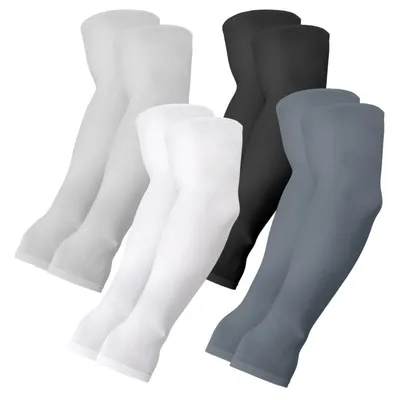 Obrázok produktu pre 4 páry UV ochranných návlekov na ruky, unisex, vhodné na šport, priedušné, s otvorom na palec