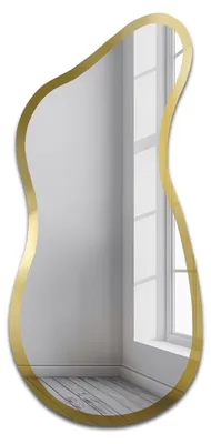 Zdjęcie produktu dla Alfaram Lustro organiczne ANGELIT II SHINE w ramie lustrzanej złoty połysk 66x150