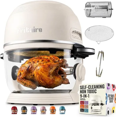 Heißluftfritteuse 4,73 l, selbstreinigend, BPA-frei, 360° Sichtfenster