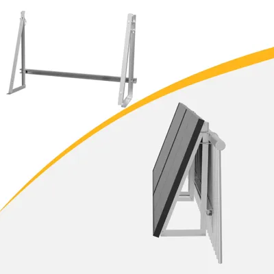 Produktbild von Powerness Aufständerung Solarmodul Halterung für Balkon & Garten (1 Set), Verstellbar, Witterungsbeständig, Weiß (0% MwSt)