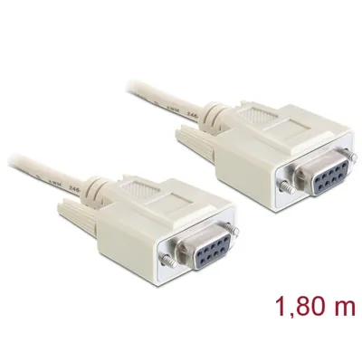 Produktbild von Delock - Nullmodemkabel - DB-9 (W) zu DB-9 (W) - 1.8 m - Grau