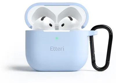 Immagine prodotto di Custodia in silicone Etteri per AirPods 4 – azzurro