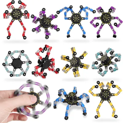 Productafbeelding van Robot fidget spinner - 10 stuks DIY Vervormbare vingertop