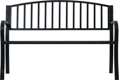 Produktbild von vidaXL Gartenbank 125 cm Schwarz Stahl