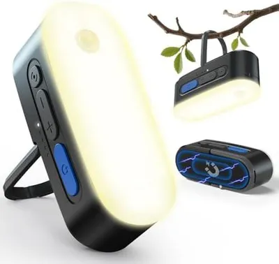 Produktbild von Bewegungsdetektor Campinglichter, aufladbare Campinglaterne, tragbare hängbare Zeltlichter, IPX5 wasserdichtes Notlicht für Draußen, SOS Modus, magnetische Arbeitslicht, 1 teilig
