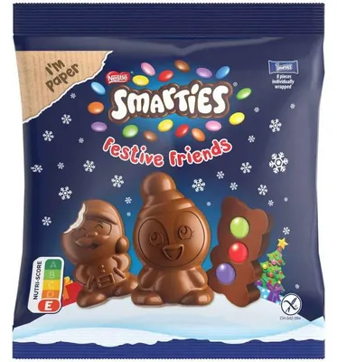 Obrázek produktu pro Smarties Festive Friends figurky z mléčné čokolády Čokoládové čočky 65g