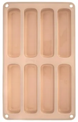 Produktbild von Orion Biskuitform Silikon Beige 8 Stück 28x17x2cm
