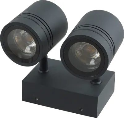 Produktbild von Wandleuchte BORNEO - 2 x GU10 max 10W - Aluminium Druckguss - anthrazit - schwenkbar