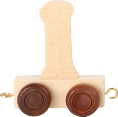 Produktbild von Small Foot Design 7468 Buchstabenzug aus Holz, Buchstabenwaggon I, natur (1 Stück)