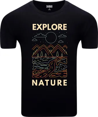 Obrázok produktu pre Diarbo pánske tričko s potlačou milovníka prírody Nature Discover Black Veľkosť XXXL