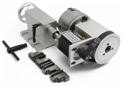 Zdjęcie produktu dla Zestaw uchwytów i osi obrotowych CNC, bardzo precyzyjna, trwała konstrukcja metalowa, K12-100 mm