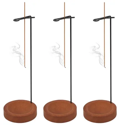 3 Holz-Räucherstäbchenhalter, umgekehrt, für Yoga & Meditation