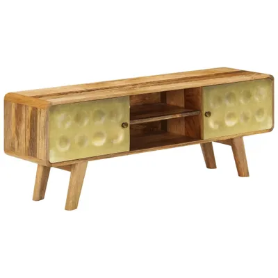 Image de vidaXL Armoire TV en bois massif de manguier 120x30x45 cm