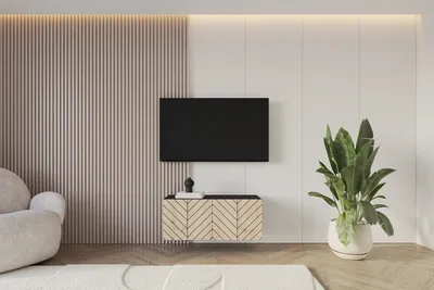Produktbild von ALTDECOR TV-Schrank FAGI-W mit modernen Fronten 100x40x40 Lowboard hängend, TV Möbel, TV Cabinet, Fernsehtisch, Fernsehschrank, TV Kommode, TV Tisch, TV Sideboard, TV Board - Artisan / Schwarz