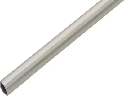 Image de Alberts 485207 Profilé en quatre parties, plastique, aspect inox, 1000 x 15 x 1,2 mm