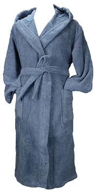 Produktbild von ARTG - Morgenmantel für Damen, mit Kapuze LT5811 (S-M) (Jeansblau)