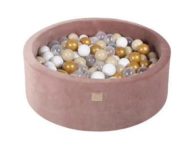 Produktbild von Ballenbak VELVET Beige - 90x30 incl. 200 ballen - Goud, Beige, Wit, Transparant